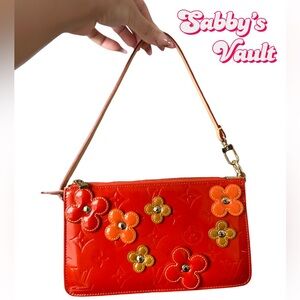 Louis Vuitton Orange Flower Lexington Vernis Monogram New Strap Vintage 2001